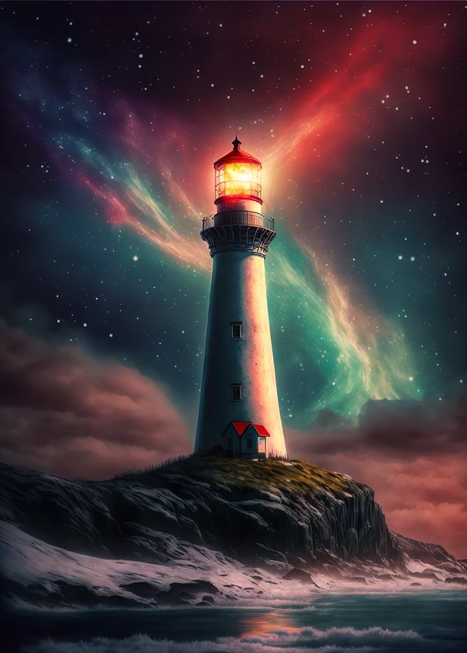 Lighthouse Northern Lights