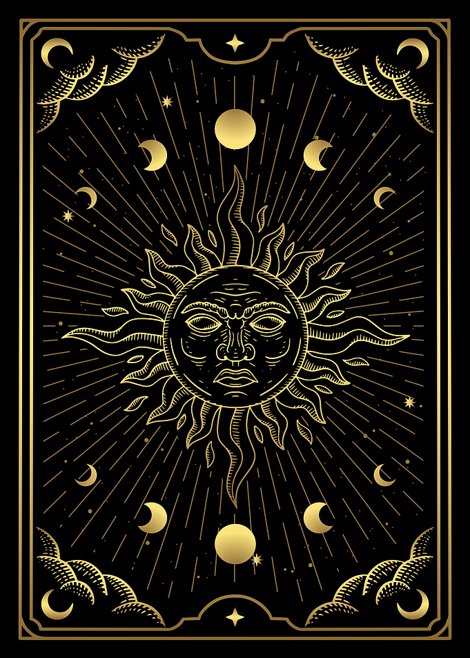 Tarot Sun between Moons