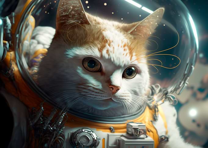 Cat on the moon