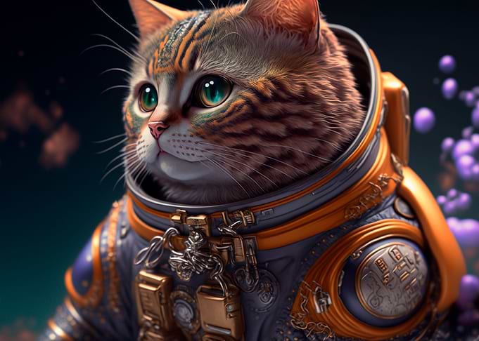 Cat on the moon