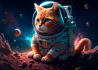 Cat on the moon