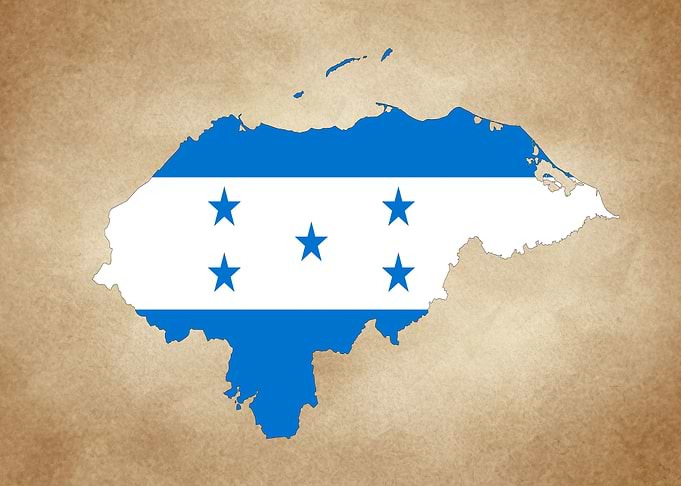 Honduras vintage map