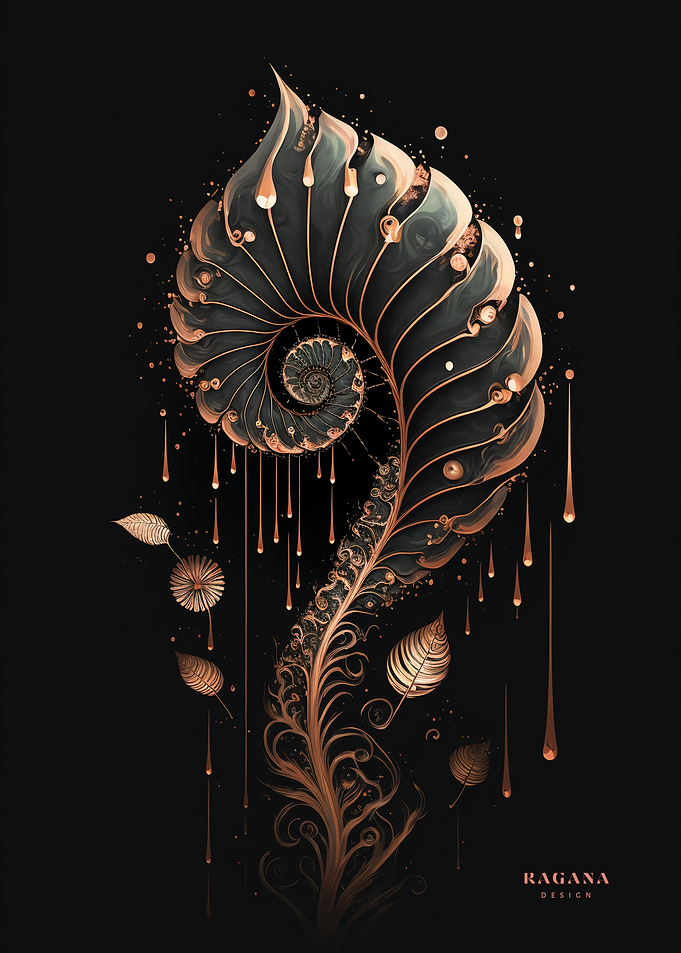 Rose Gold Fibonacci Style