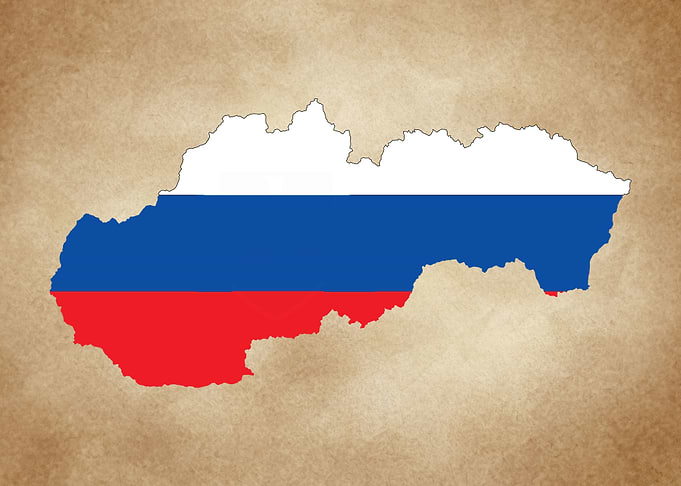 Slovakia vintage map