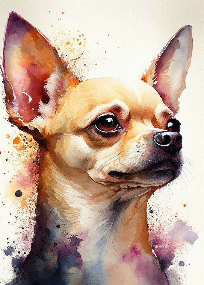 Chihuahua Watercolor
