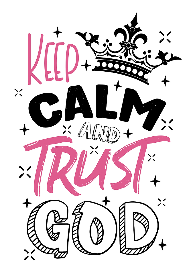 Keep calm trust God pink