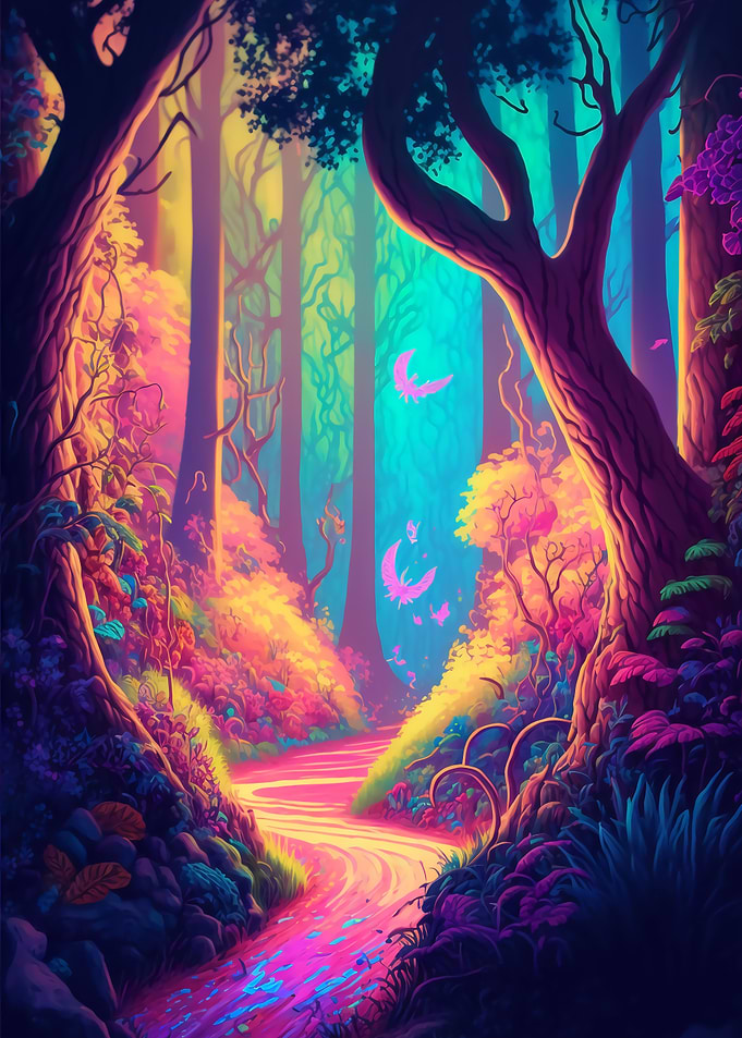 Psychedelic Forest Art