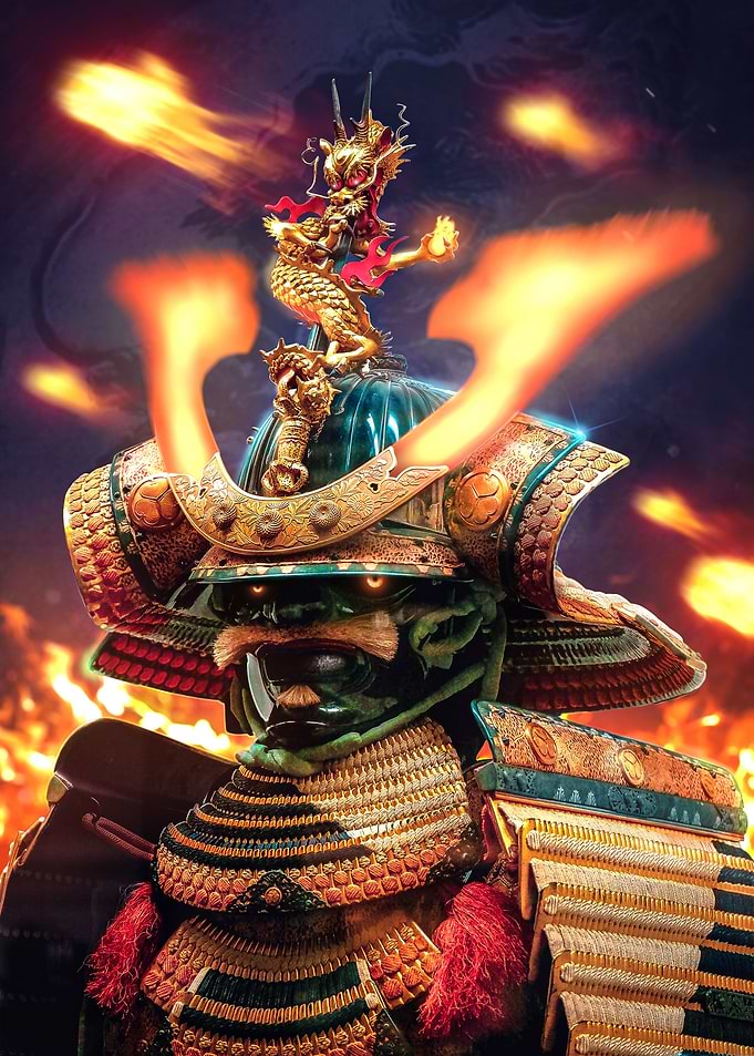 Dragon samurai warrior