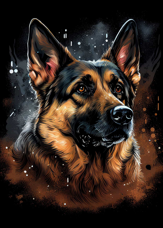 German Shepherd Portrait