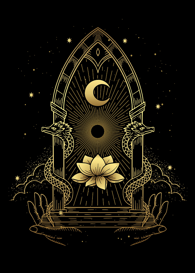 Tarot lotus moon gate