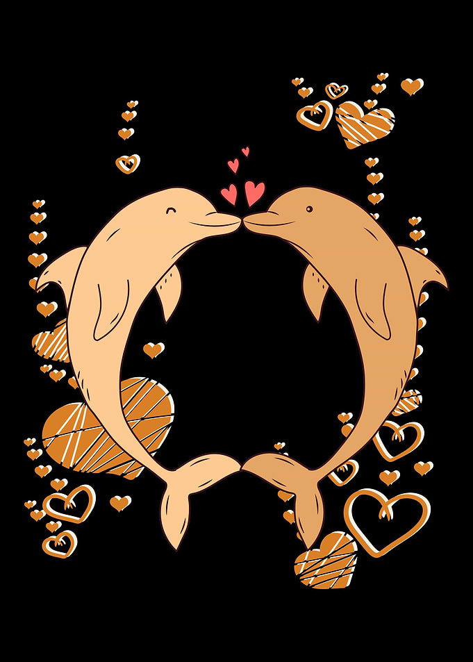 Dolphins in love marine li