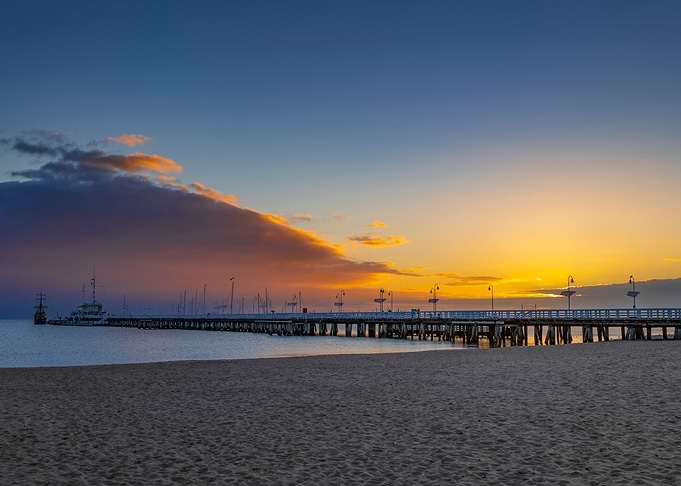 Sopot Pier At Sunrise