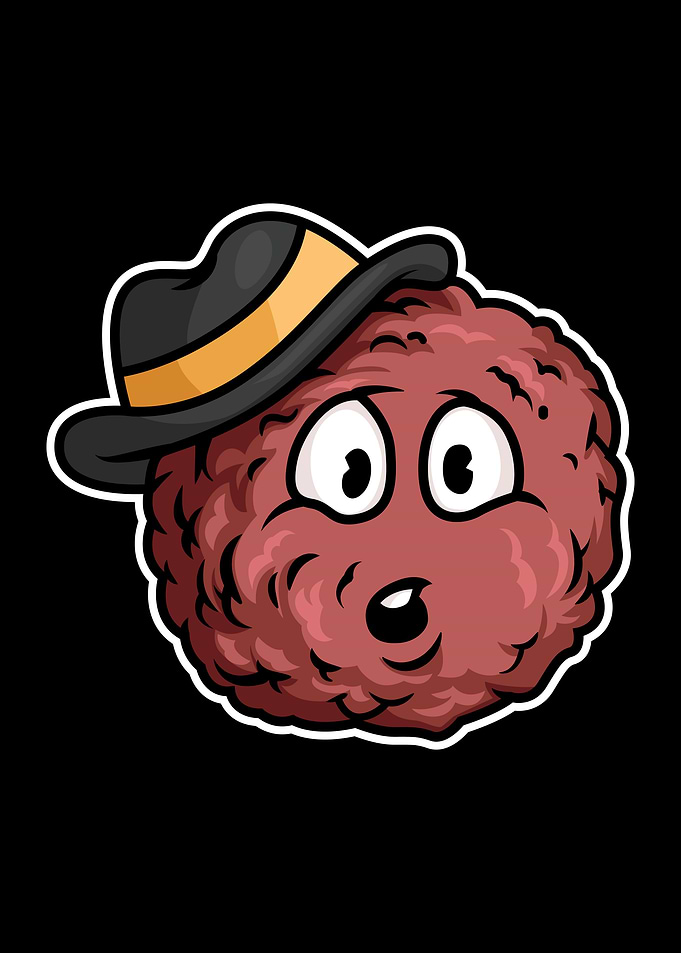 Food character Meat Ball