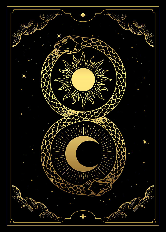Tarot Snake moon sun