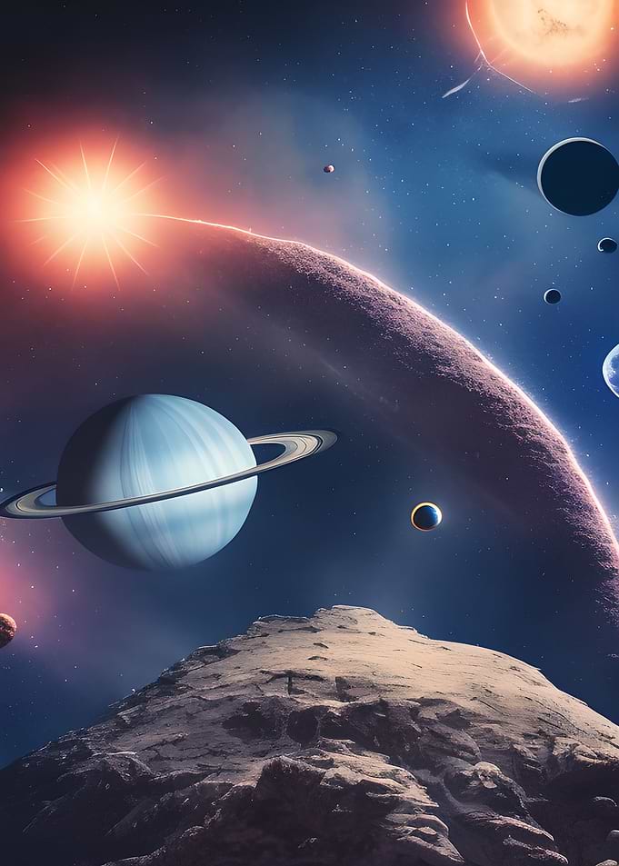 Abstract view in space
