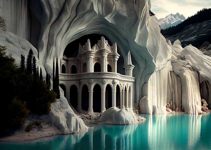 Mountain white layers