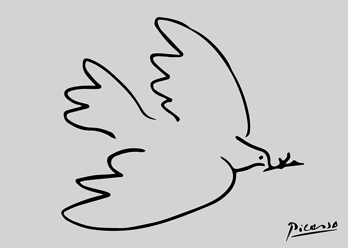 Dove of Peace Line Art