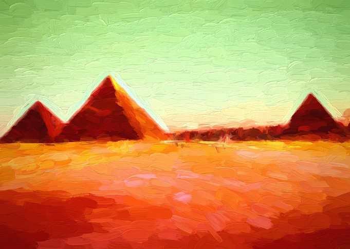 Oil Egyptian landscape