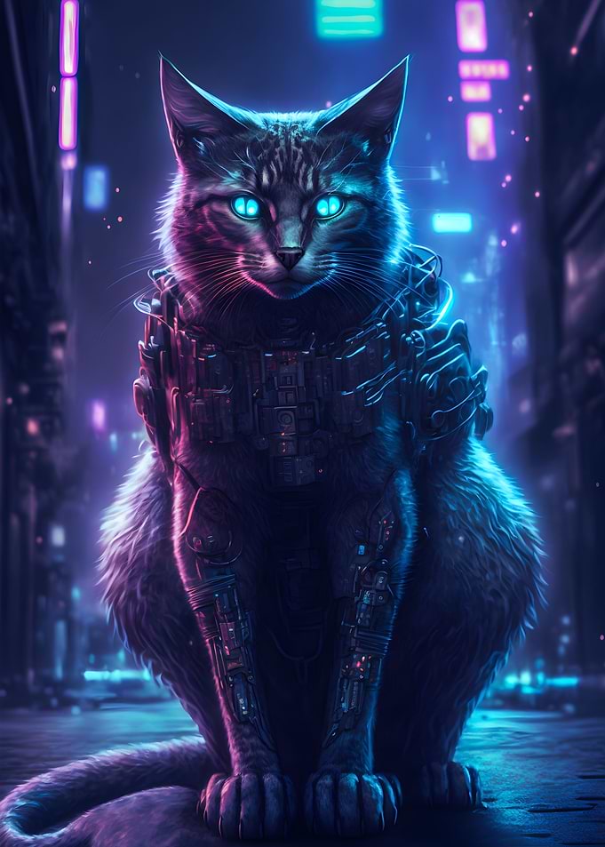 Cyberpunk cat