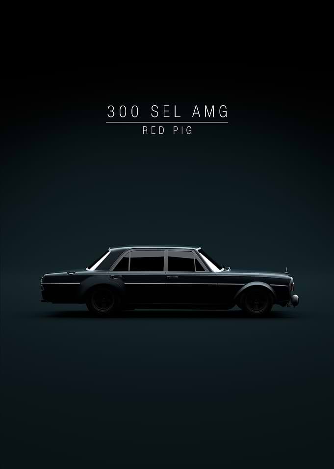 1971 300 SEL AMG Red Pig
