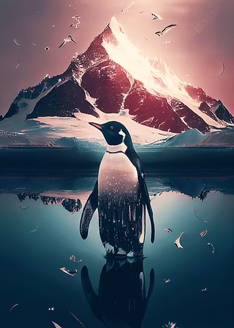 Pinguin at Antarctica