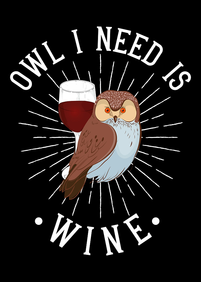 Owl Wine Drinking