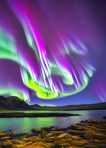 aurora borealis reflection