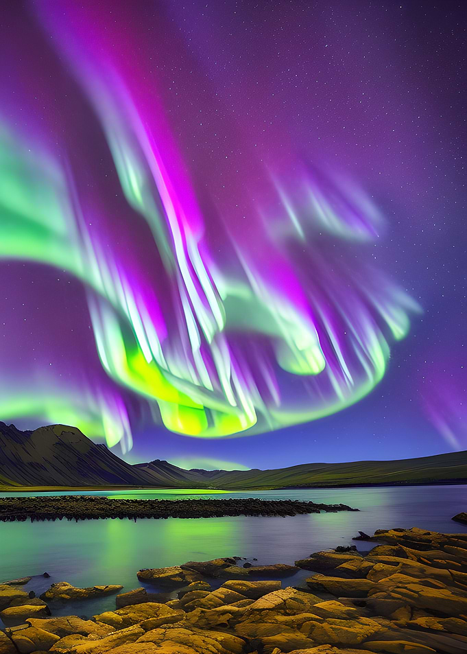 aurora borealis reflection