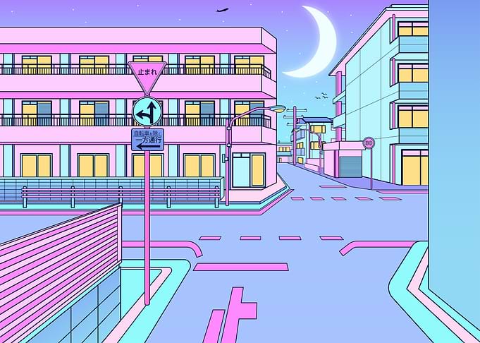 night street in japan