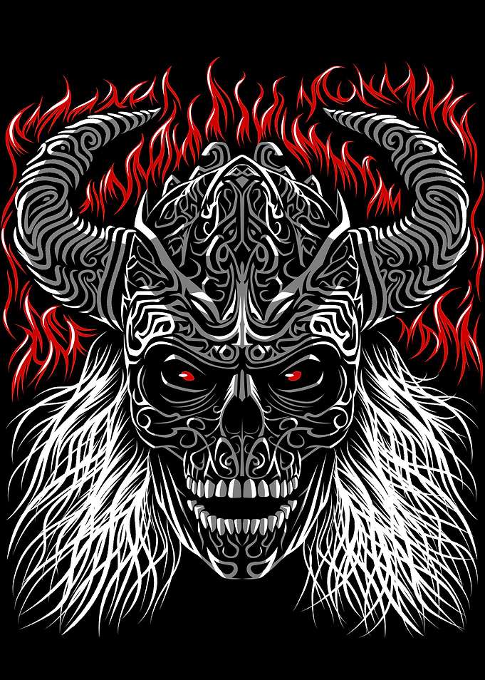 Viking Tribal Skull