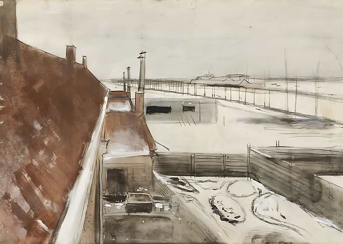 vincent studio in winter