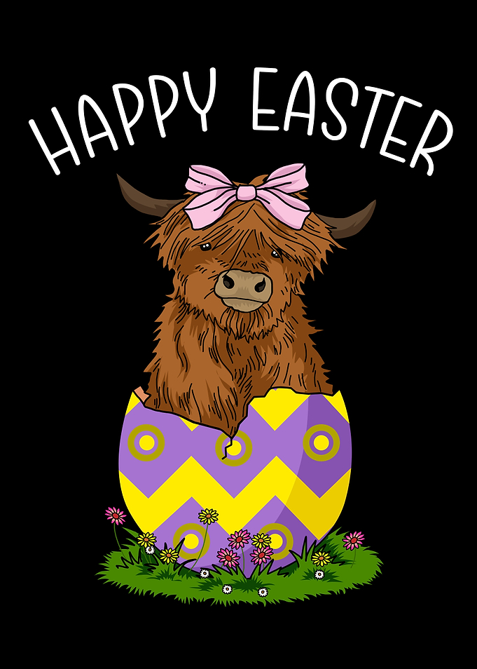 Easter Gift Highland Cow