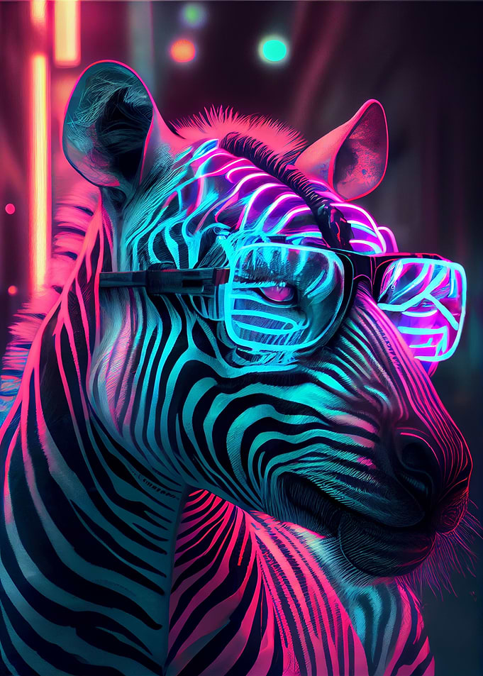 Cyberpunk Zebra