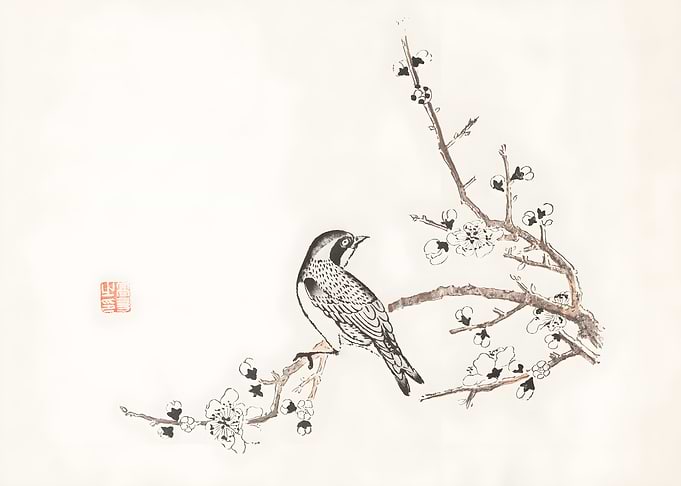 Ukiyo e Bird