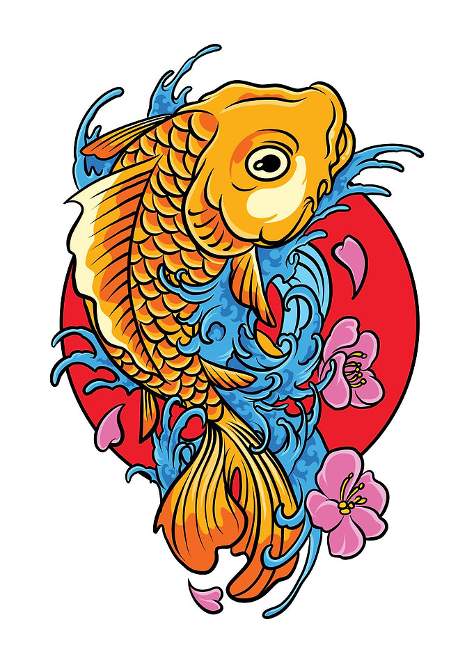 japanese koi poster