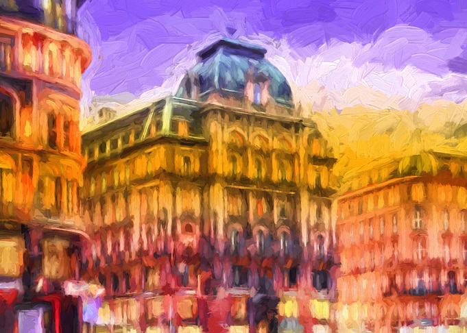 Oil Cityscape of Vienna