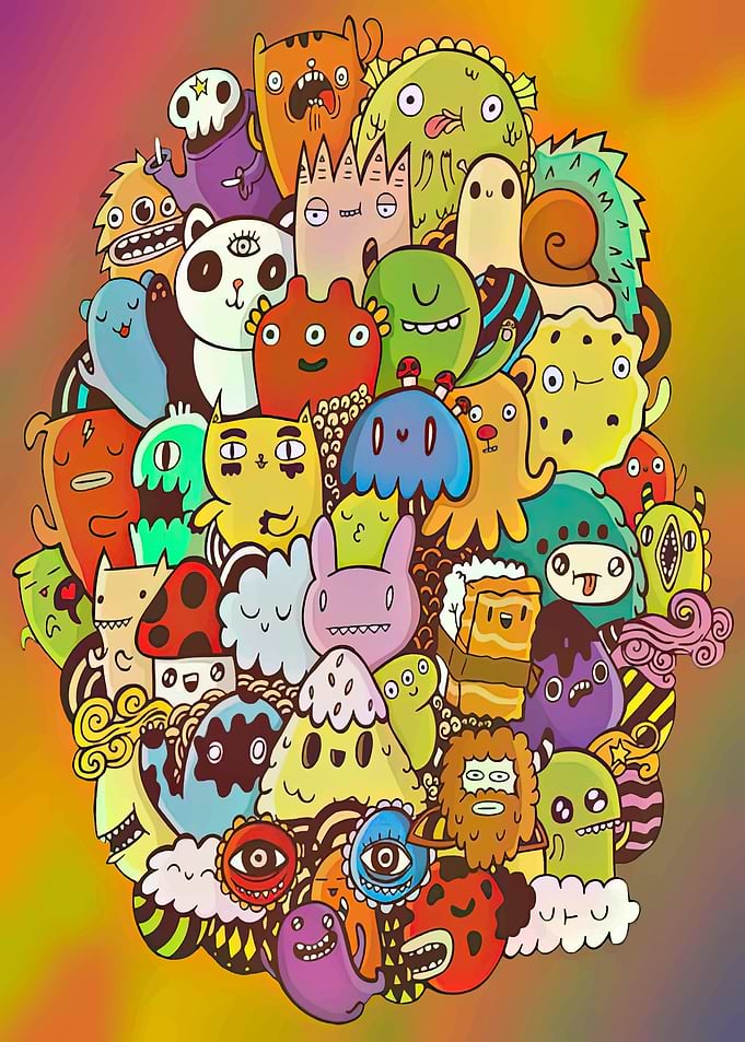 Monster Doodles Cartoons