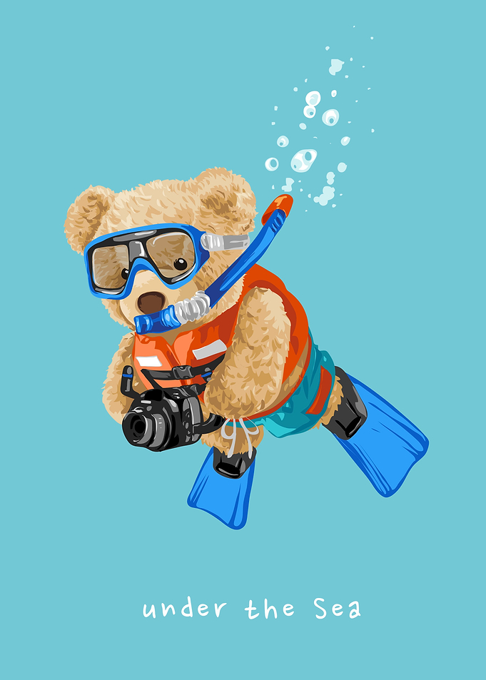 under the sea with bear