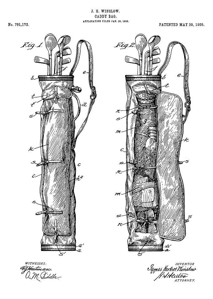 Caddy bag patent