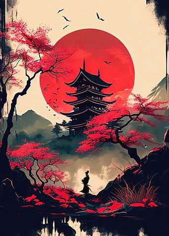 Thoughtful samurai