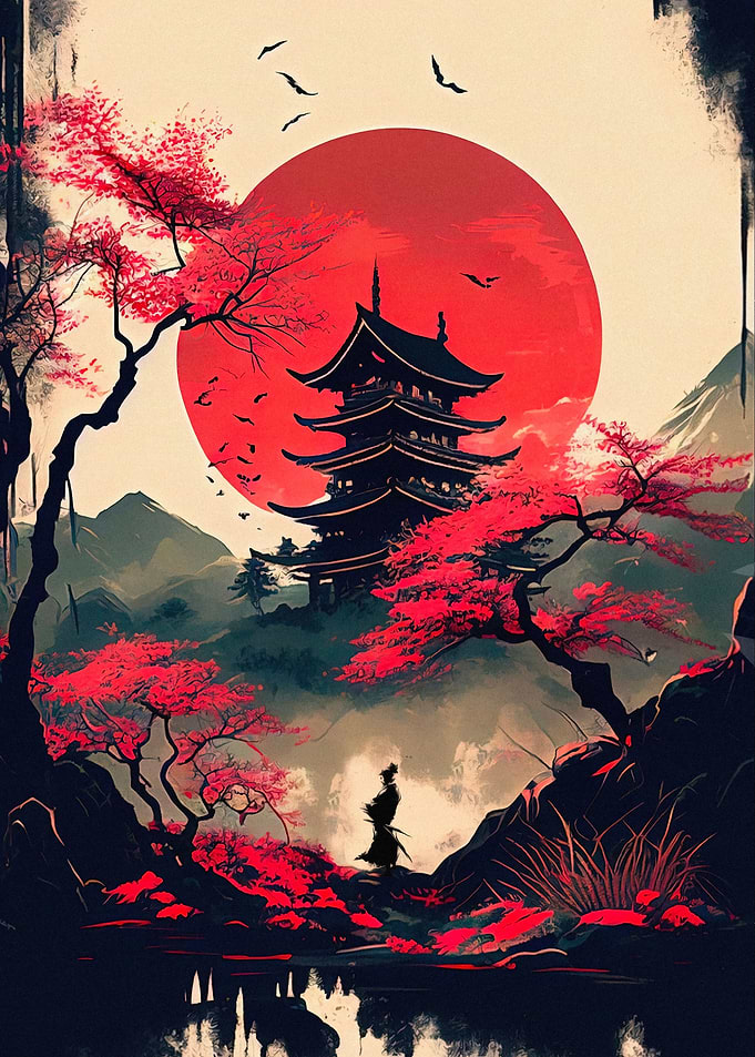 Thoughtful samurai