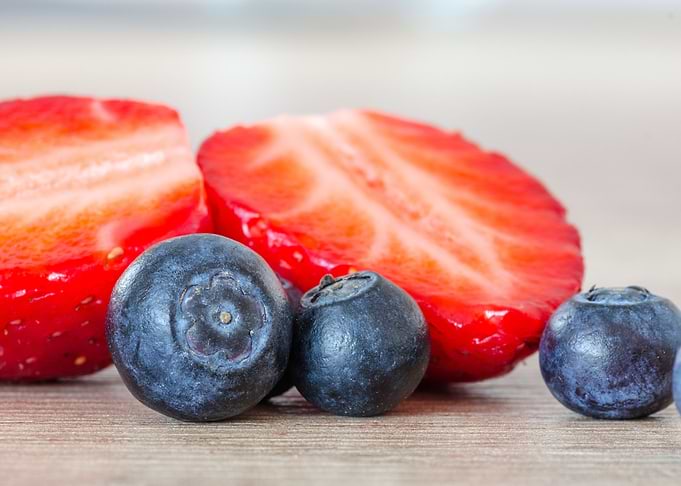 strawberry and blueberry