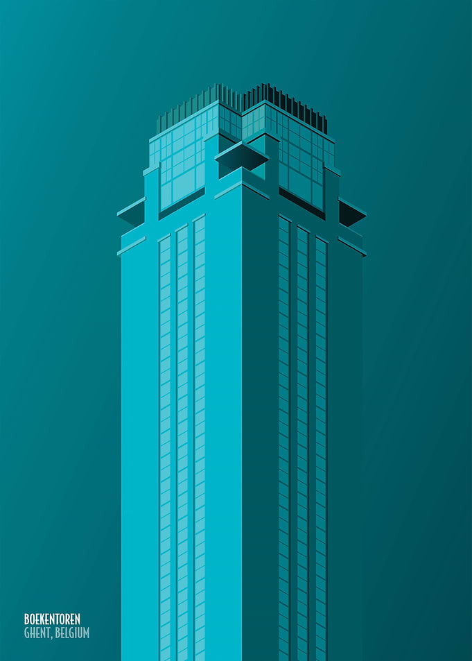 Boekentoren Ghent NIGHT
