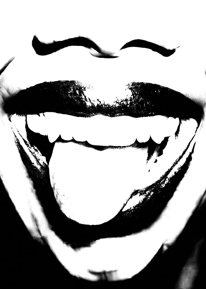 Lips woman closeup vertica
