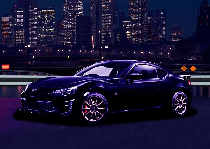 Synthwave super car