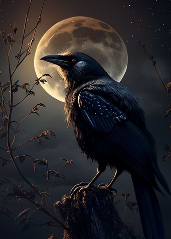 Raven Night Moon