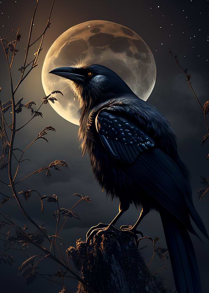 Raven Night Moon