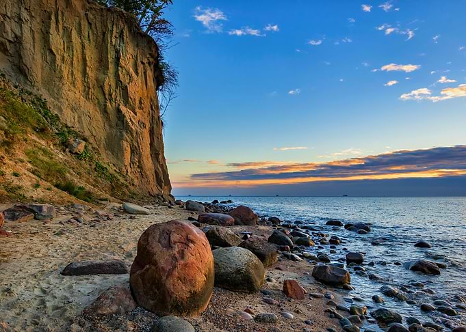Baltic Sea Coast In Poland