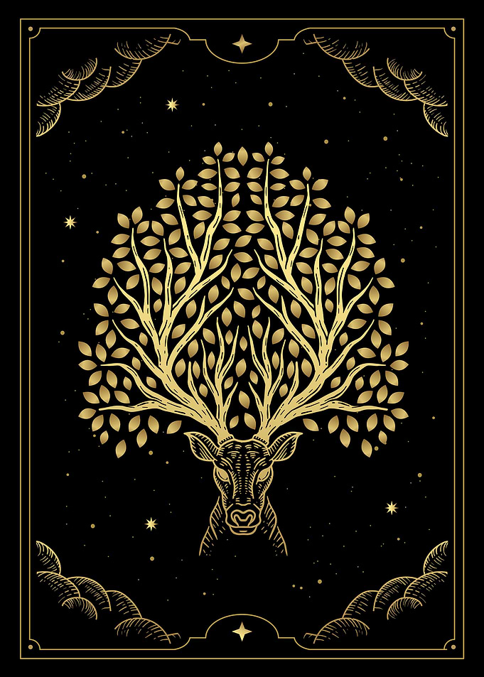 Tarot magical deer
