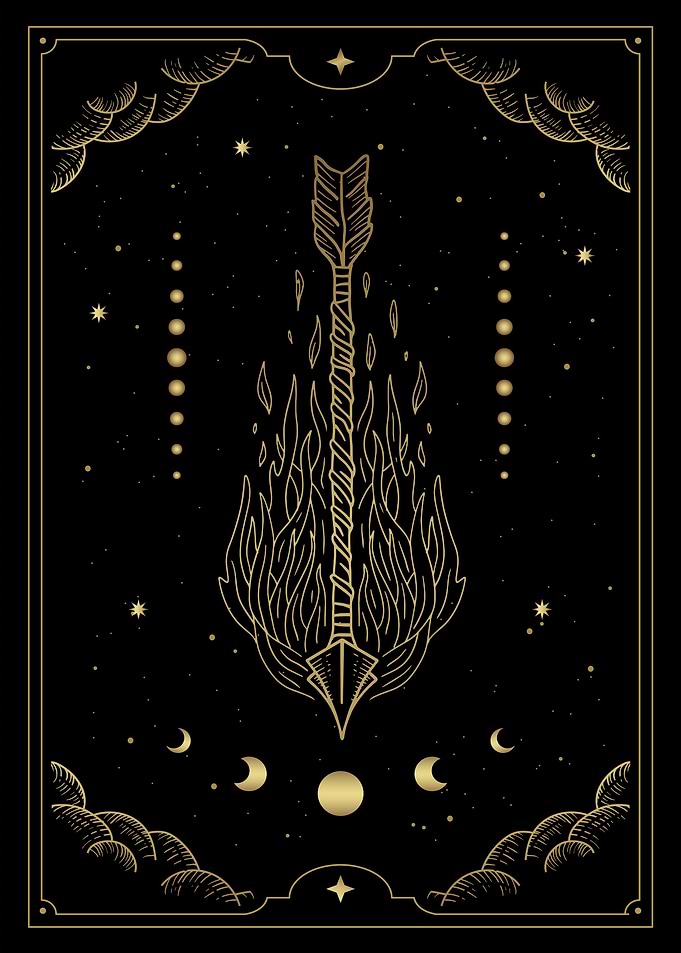 Tarot fire arrow moons